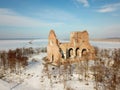 The ruins of the Benedictine monastery of Araca in winter Royalty Free Stock Photo