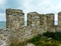 Ruins of Bilhorod-Dnistrovskyi fortress in Ukraine Royalty Free Stock Photo