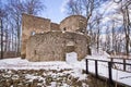 Ruins of Bolczow castle in Poland