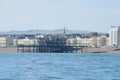 The ruins of Brighton West Pier in Brighton, England Royalty Free Stock Photo