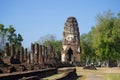 On the ruins of the Buddhist ancient temple of Wat Phra Phai Luang. Sukhothai, Thailand Royalty Free Stock Photo