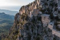 Ruins of Buffavento Castle on top of Kyrenia mountain range. Kyrenia District, Cyprus