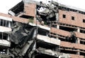 The ruins of a building in Belgrade, Serbia destroyed by NATO bombing