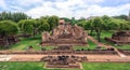 Ruins of buildings Old Thai Vihara Chedi at Wat Ratchaburana Phra Nakhon Si Ayutthaya Province, Thailand Royalty Free Stock Photo