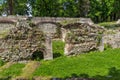 Ruins of the builings in the ancient Roman city of Diokletianopolis, town of Hisarya, Bulgaria Royalty Free Stock Photo