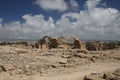 The ruins of a Byzantine fortress Saranta Kolones in Paphos. Cyprus