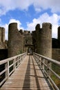 Ruins of Caerphilly Castle, Wales. Royalty Free Stock Photo