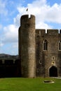 Ruins of Caerphilly Castle, Wales. Royalty Free Stock Photo