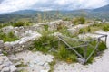 Ruins of Calatabarbaro Castle in Segesta Archaeological Park Royalty Free Stock Photo