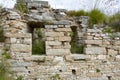 Ruins of Calatabarbaro Castle in Segesta Archaeological Park Royalty Free Stock Photo