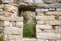 Ruins of Calatabarbaro Castle in Segesta Archaeological Park Royalty Free Stock Photo