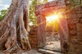 Ruins of Cambodian temple