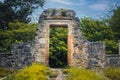 Ruins of Cammo estate in Cramond, Edinburgh Royalty Free Stock Photo