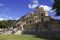 Ruins of Campeche, pyramids of EdznÃÂ¡ is a Mayan archaeological site. Campeche, Mexico December 28, 2021 Royalty Free Stock Photo