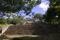 Ruins of Campeche, pyramids of EdznÃÂ¡ is a Mayan archaeological site. Campeche, Mexico December 28, 2021 Royalty Free Stock Photo