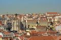Carmo convent and houses on the hills of Lisbon