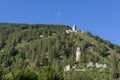 The ruins of Castel Rotund and Castle Reichenberg in Tubre, Taufers im MÃÂ¼nstertal, South Tyrol, Italy