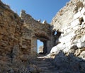 Ruins of the castle Bechin Milas Turkey