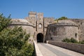 Ruins of the castle and city walls of Rhodes.