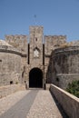 Ruins of the castle and city walls of Rhodes.