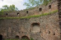 The ruins of the castle on the hill Chojnik near Jelenia GÃÂ³ra. Royalty Free Stock Photo