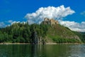 The ruins of the castle on the hill Royalty Free Stock Photo