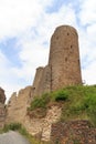 Ruins of the castle Loewenburg in Eifel village Monreal, Germany Royalty Free Stock Photo