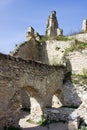 The ruins of the castle in the medieval village of Durnstein Royalty Free Stock Photo