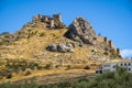 Ruins of a castle at Moclin, Granada, Andalusia, Spain Royalty Free Stock Photo