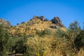 Ruins of a castle at Moclin, Granada, Andalusia, Spain Royalty Free Stock Photo