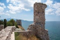 Ruins of castle in Pythagorion city of Samos Island. Royalty Free Stock Photo