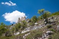 Ruins of the castle of Rocca Calascio in Abruzzo, Italy