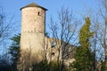 Ruins of the castle of Rocca San Casciano Royalty Free Stock Photo