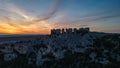 Ruins of the castle of Soyans in Provence in the DrÃ´me during sunset, France.