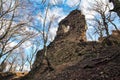 Ruins of castle in town Svaty Jur