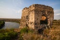 The ruins of Castle in Zhvanec, Khmelnytskyi Oblast, Ukraine. Royalty Free Stock Photo