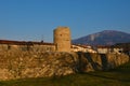 Ruins of Castra ad Fluvium Frigidum late Roman fortress in Ajdovscina