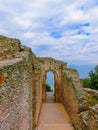 Ruins of Catullus Caves, roman villa in Sirmione, Garda Lake