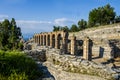 Ruins of Catullus Caves, roman villa in Sirmione, Italy Royalty Free Stock Photo