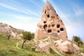 Ruins of the cave temple in Uchisar, Turkey