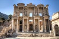 Ruins of Celsus Library in Ephesus, Turkey Royalty Free Stock Photo