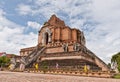 The Ruins of Chedi Luang Stupa Royalty Free Stock Photo