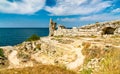 Ruins of Chersonesus, an ancient greek colony. Sevastopol, Crimea Royalty Free Stock Photo