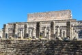 Ruins of Chichen Itza, Columns in the Temple of a Thousand Warriors,  Yucatan, Mexico Royalty Free Stock Photo