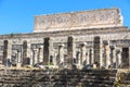 Ruins of Chichen Itza, Columns in the Temple of a Thousand Warriors,  Yucatan, Mexico Royalty Free Stock Photo