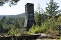 Remnants of the ruins of an old resort hotel at Sooke Potholes Provincial Park