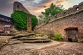 Ruins of the Chojnik Castle in Karkonosze mountains. Poland Royalty Free Stock Photo