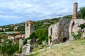Ruins of church of St. Catherine and clock tower, Old Bar, Monte Royalty Free Stock Photo