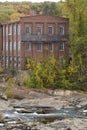 Ruins of the Collins Axe Factory in Collinsville, Connecticut. Royalty Free Stock Photo