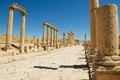 Ruins of the Colonnade street in the ancient Roman city of Gerasa modern Jerash in Jordan.